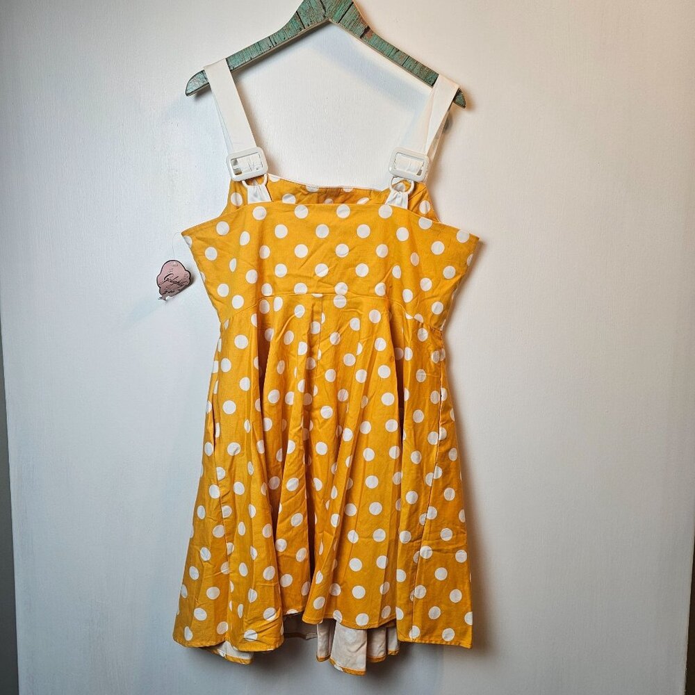 Golightly, A-Line, Polka Dot, Pin-up Fun, Square Neck Dress, USA Made, XL, NWT - Picture 6 of 9